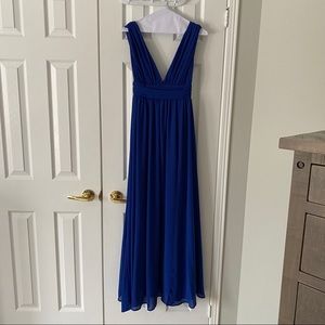 Lulus Heavenly Hues Royal Blue Maxi Dress Size XS